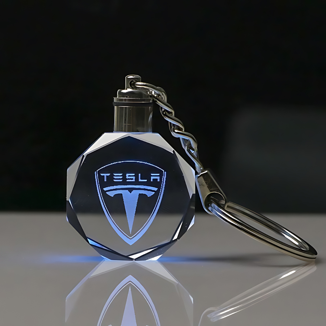 Custom Laser Engraved Car Logo Crystal LED Keychains