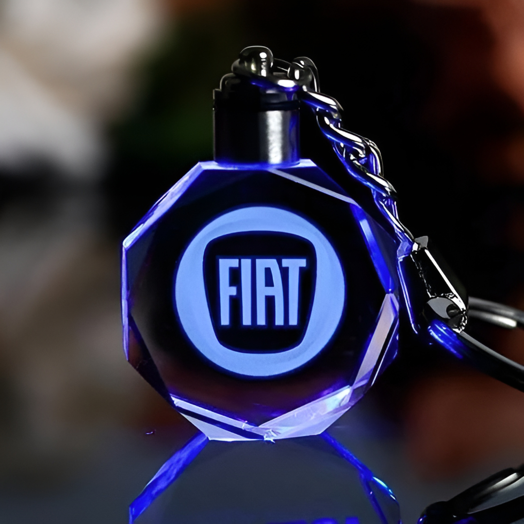 Custom Laser Engraved Car Logo Crystal LED Keychains