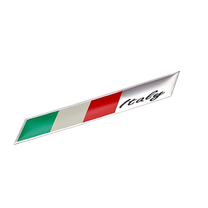3D Metal Aluminum Italian Italy Flag Car Emblem Badges