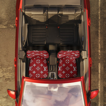 Louis Vuitton Red Car Seat Covers