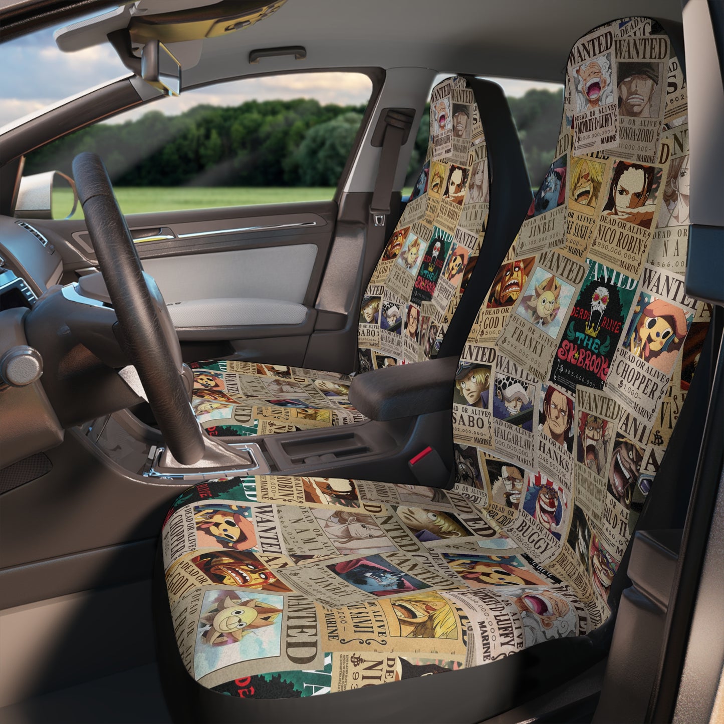 One Piece Wanted Posters Car Seat Covers