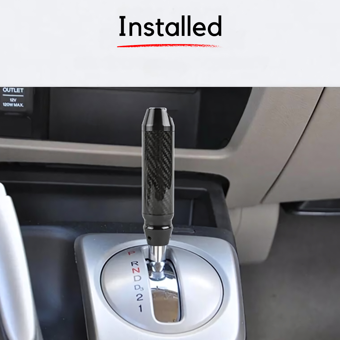Automatic Carbon Fiber Wrap Gear Shift Knob With Button