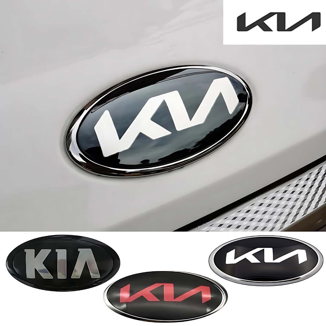Kia Car Front Hood Rear Trunk Emblem Badges