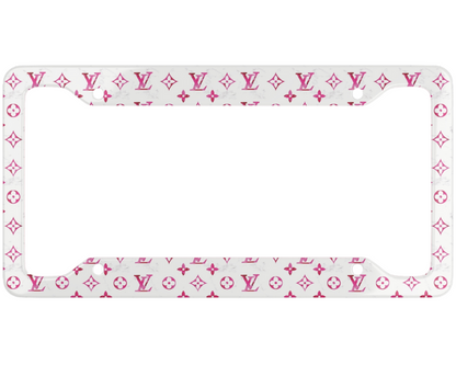 Louis Vuitton Pink Glamour License Plate Frame