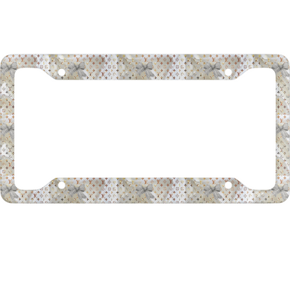 Louis Vuitton Silver Bow License Plate Frame