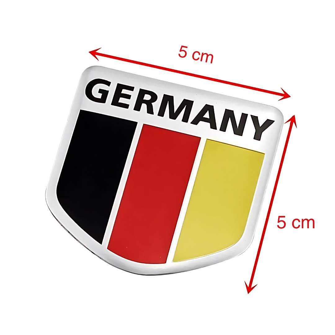 3D Metal Aluminum German Flag Car Emblem Badges