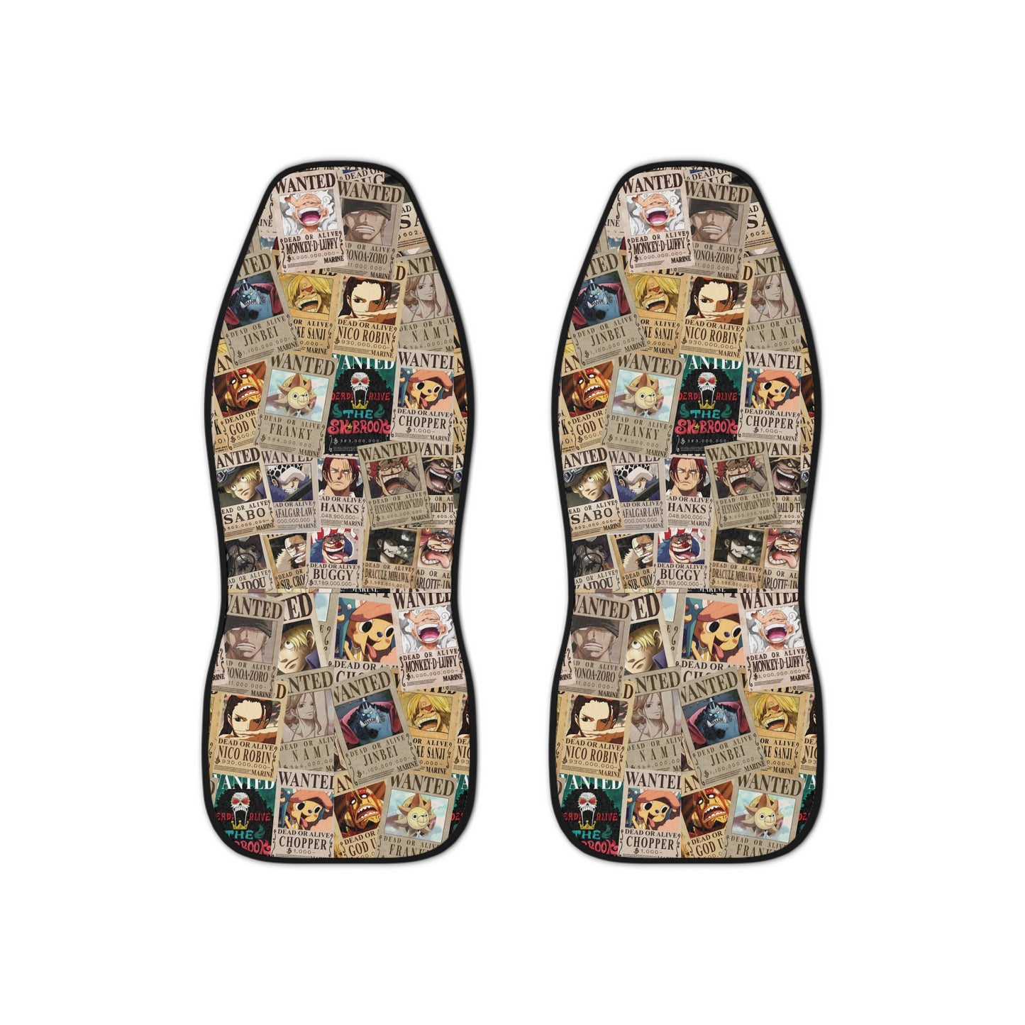 One Piece Wanted Posters Car Seat Covers