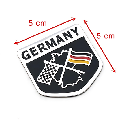 3D Metal Aluminum German Flag Car Emblem Badges