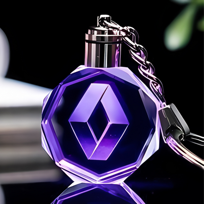 Custom Laser Engraved Car Logo Crystal LED Keychains