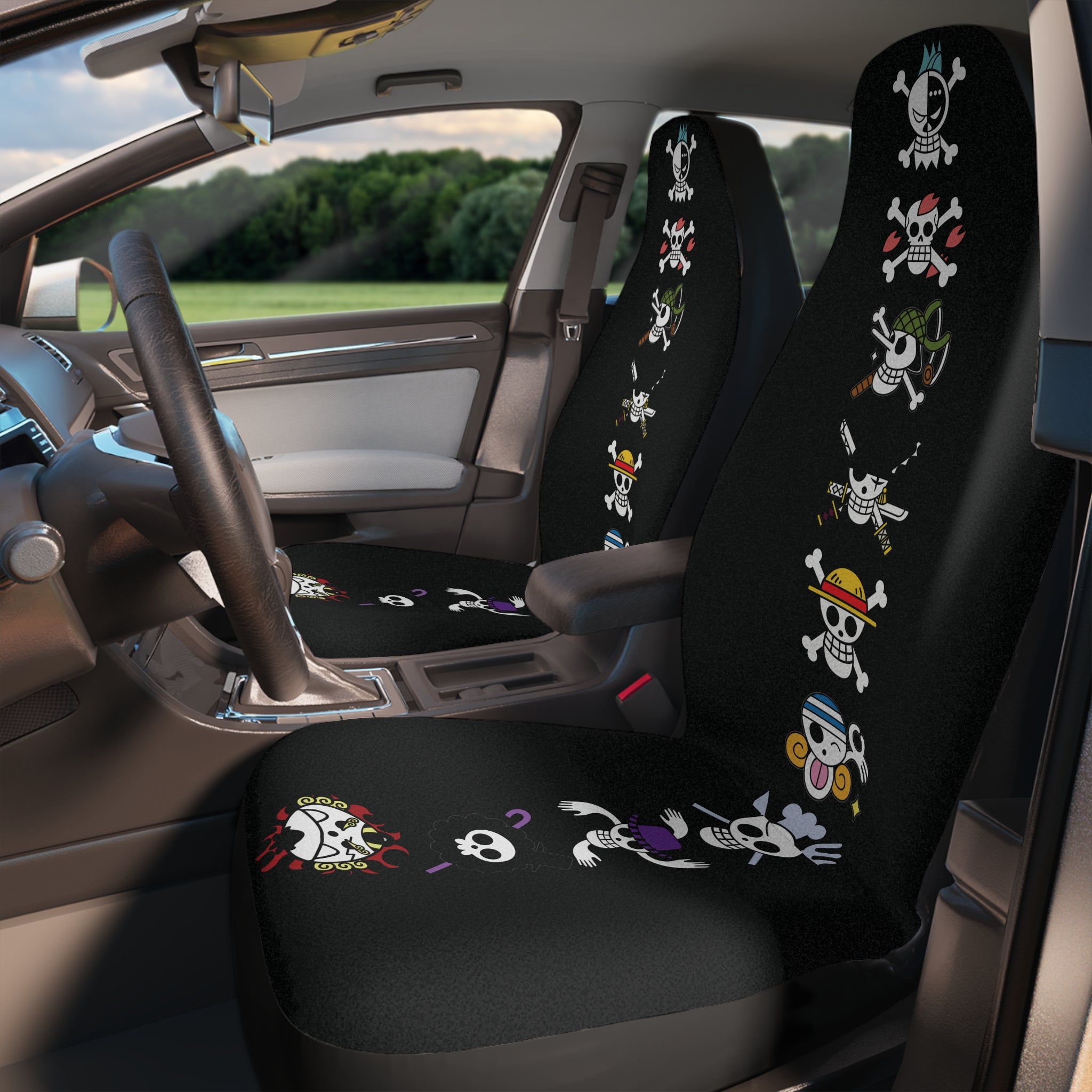 One Piece Jolly Roger Car Seat Covers