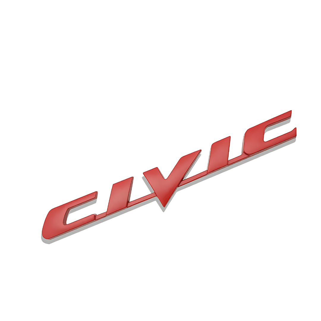 3D Honda Civic Logo Emblem Rear Tail Trunk Metal Badges