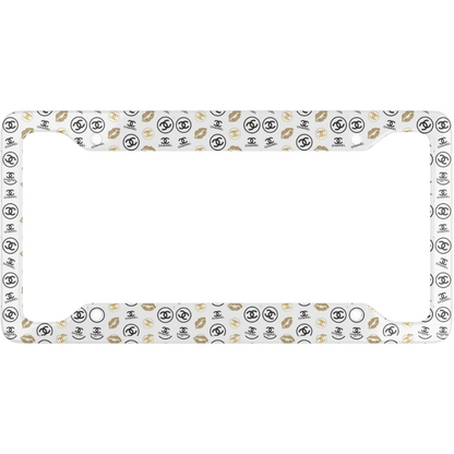 Chanel Gold Kisses License Plate Frame
