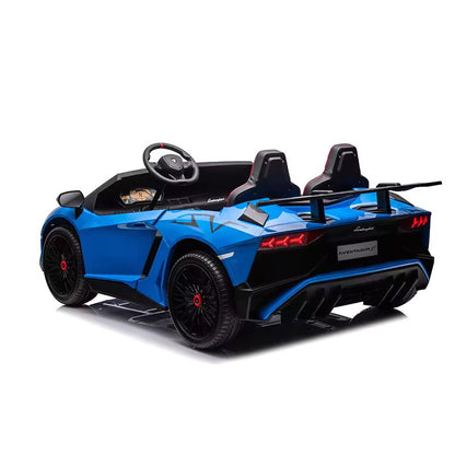 Electric Ride On Toy Car Lamborghini Aventador SV A8803 24V, Blue, With Remote Control