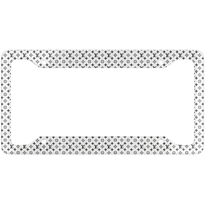 Louis Vuitton Black And White License Plate Frame