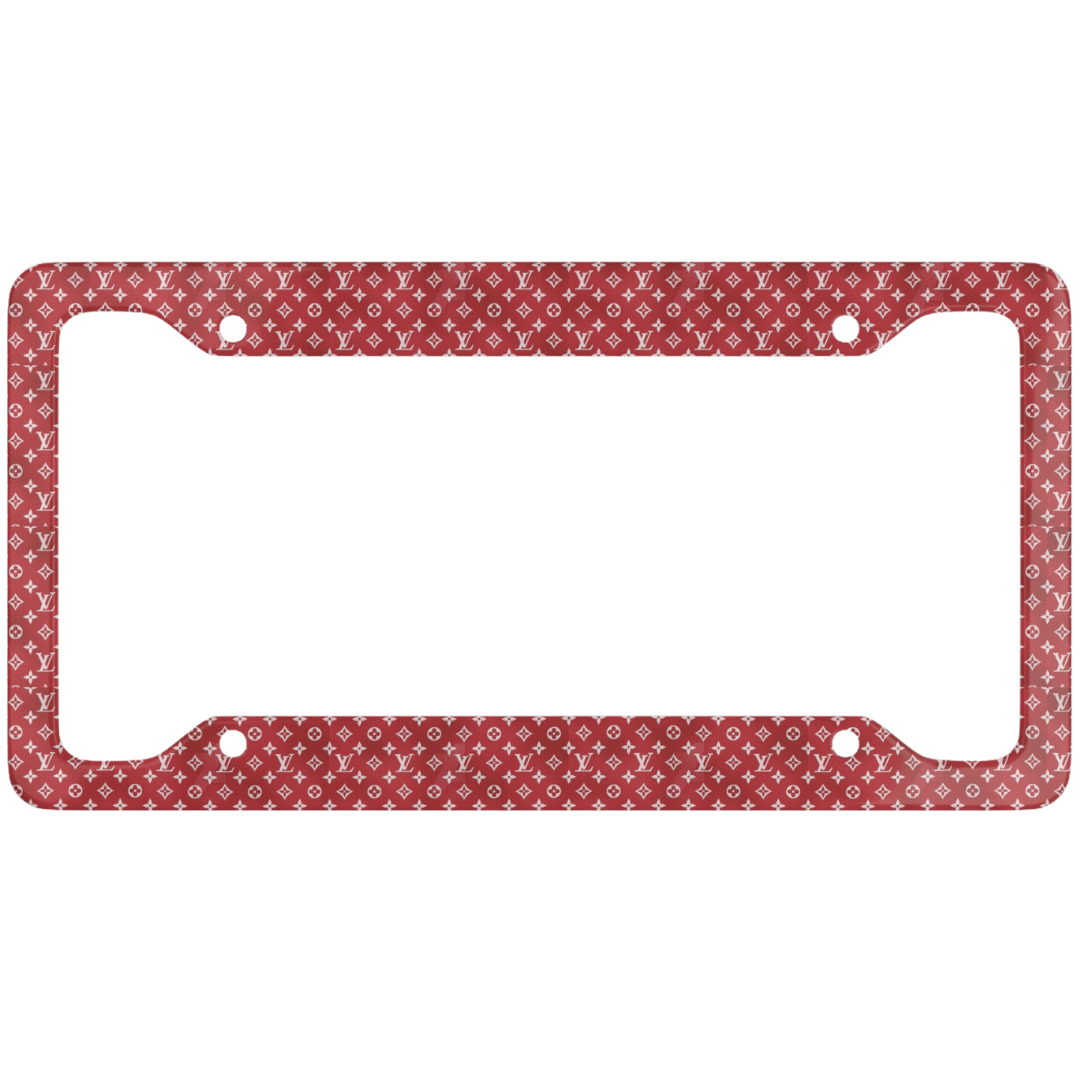 Louis Vuitton Red License Plate Frame