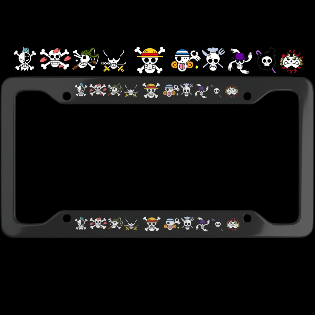 One Piece Jolly Roger License Plate Frame