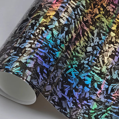 PET Glossy Holographic Carbon Vinyl Wraps