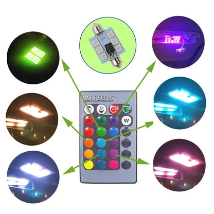 RGB LED Dome Lights With Remote Control