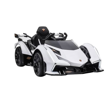 Electric Ride On Toy Car Lamborghini HL528 12V, White, With Remote Control